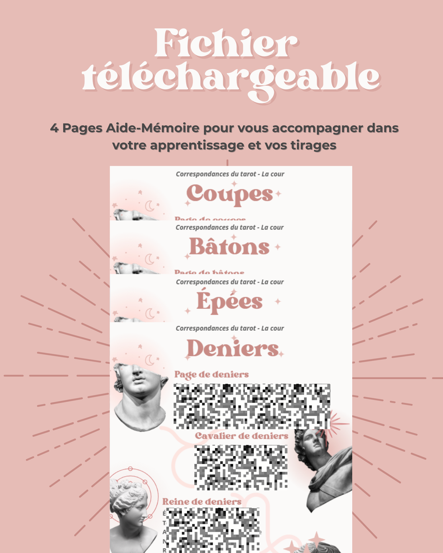 Fiches de correspondance - Cartes de la cour